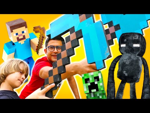 Nail Baba ve PJ Maskeliler ile Minecraft oyunu! Süper Kahraman oyunu. Oyun savaşı