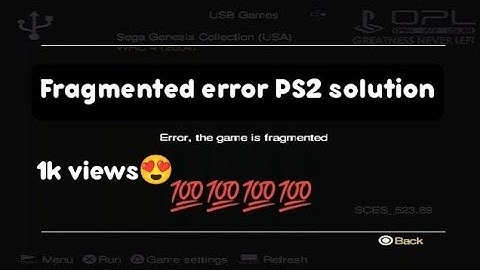 fix fragmented error on ps2 | ps2 game error fix | ps2 fragmented games