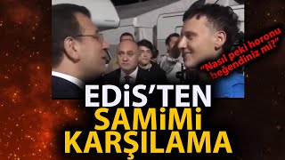 Edisten Kulise Gelen Ekrem İmamoğluna Samimi Karşılama: Nasıl Horonu Beğendiniz Mi