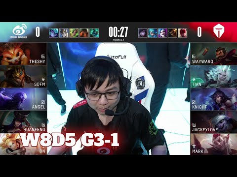 WBG vs TES - Game 1 | Week 8 Day 5 LPL Spring 2022 | Weibo Gaming vs Top Esports G1