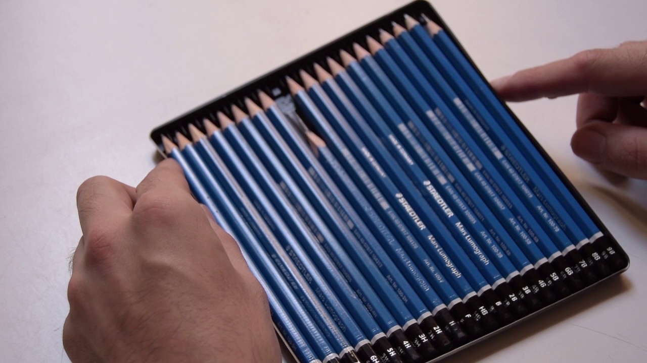 Diferentes marcas de lápices de grafito. Pablo Art / la galería negra