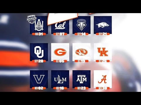 Auburn football schedule for the 2024-25 season