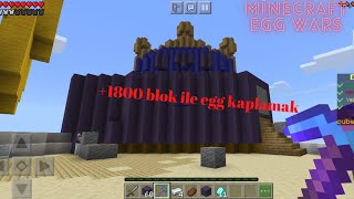 +1800 blok ile egg kaplamak | minecraft egg wars