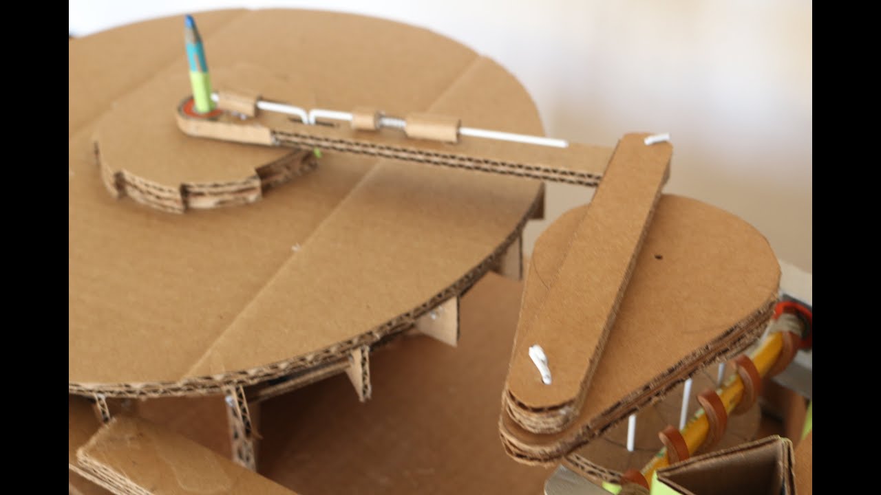 Hand crank cardboard ratchet machine walk through YouTube