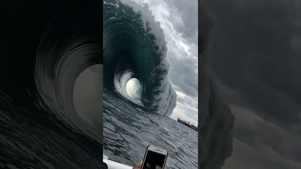 Scary Mega Tsunami North Pacific Coast, Japan #tsunami #nature #shortvideo #scary
