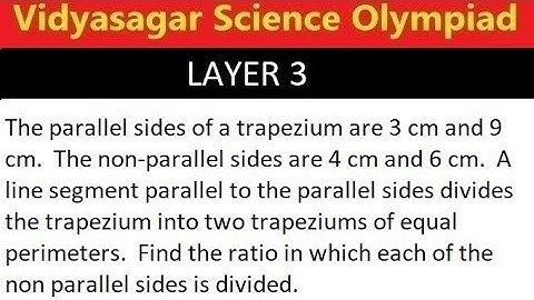 #VSO109, Layer 3, Perimeter of Trapeziums, Vidyasagar Science Olympiad,