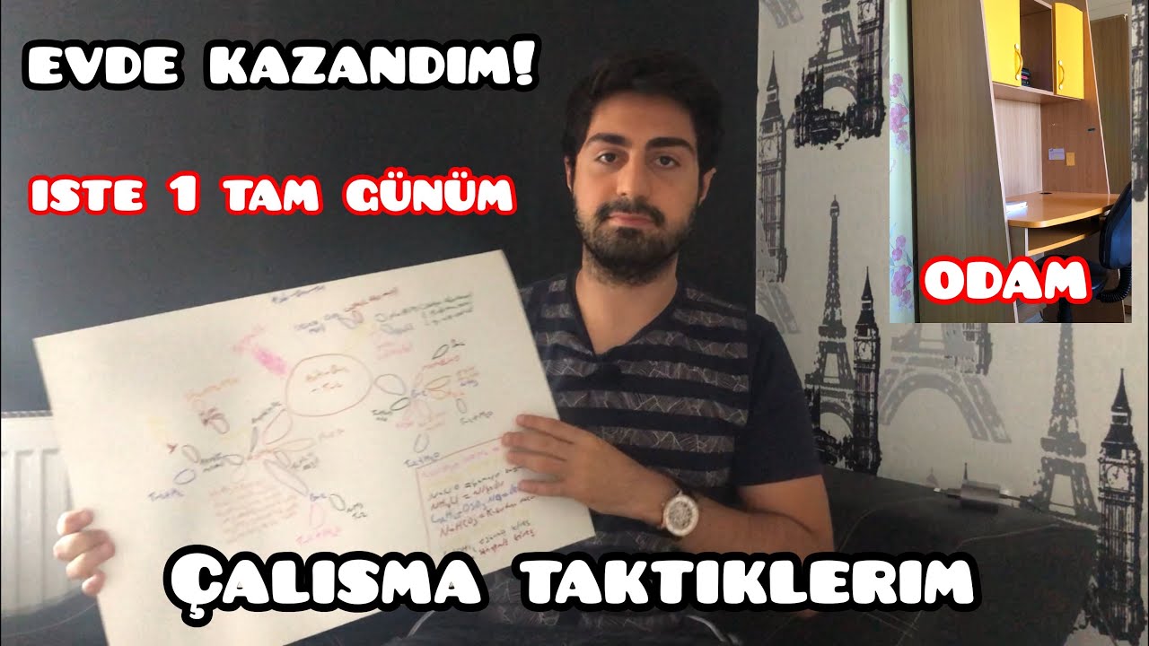 EVdeki Bir Günüm! Evde Çalışarak İlk 30'a Girdim! Çalışma Taktiklerim, Odam, Günlük Rutinlerim #yks
