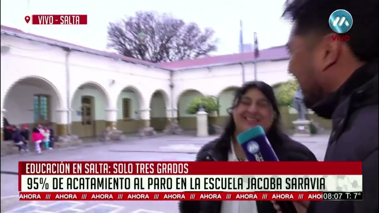 SALTA: 95% DE ACATAMIENTO AL PARO EN LA ESC. JACOBA SARAVIA