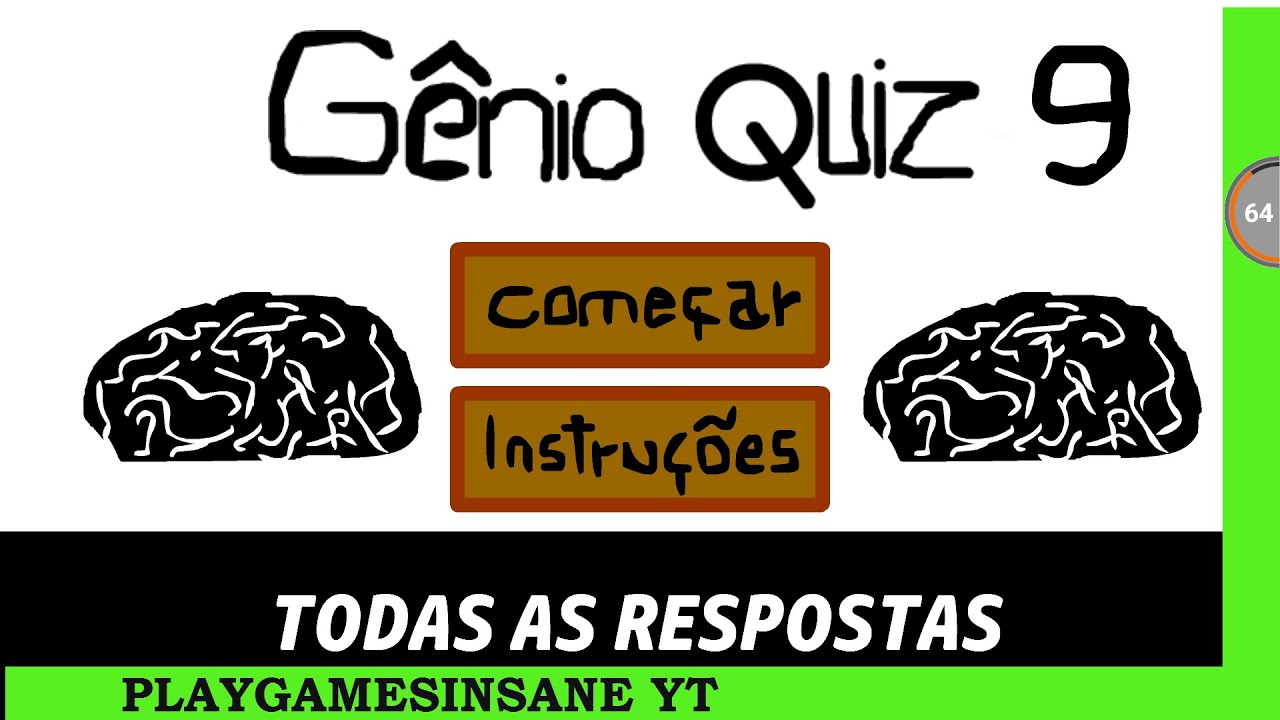 Gênio Quiz 9 (TODAS AS RESPOSTAS) 