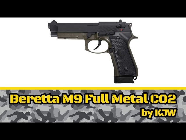 KJWorks CO2 Airsoft Full Metal M9 - M9A1 Table Top Review — Replica Airguns  Blog