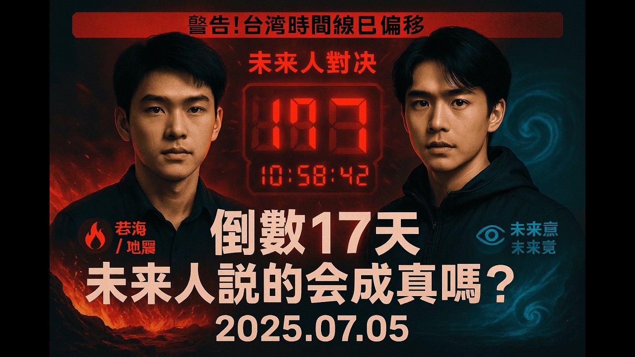 台灣未來人對決！2040若海 vs 2245 jjjkf.j｜預言大地震、黃金飆破天價、AI統治未來？你相信哪條時空？