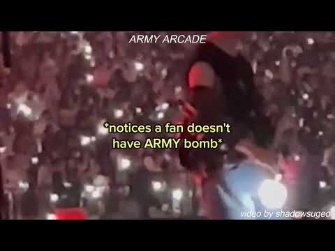 taehyung's reaction when the fan didn't have army bomb