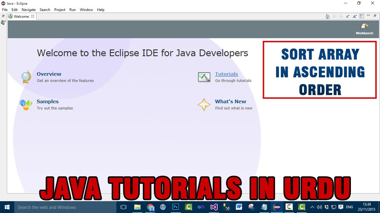 Java Tutorial In Urdu/Hindi - Sort Array in Ascending Order - YouTube