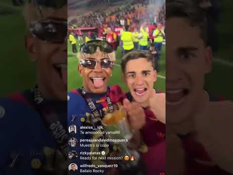 😌لامين يامال ينادي جافي 😂 أحلى من يتكلم.والثاني ما صدق برشلونة🥰 lamine yamal calling gavi Barcelona
