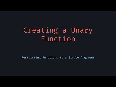 Single Argument Function