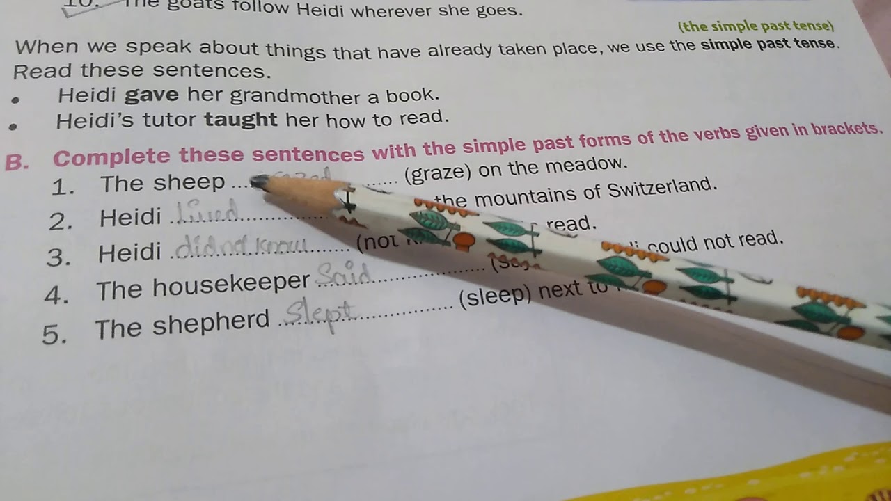 Grade 5 English Ln 1 Heidi Learns To Read Grammar Part I YouTube Grade 5 english ln 1 heidi learns to read grammar part i youtube