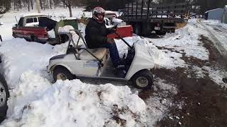 Arctic Cat 440 snowmobile engine in golf cart (Fail)