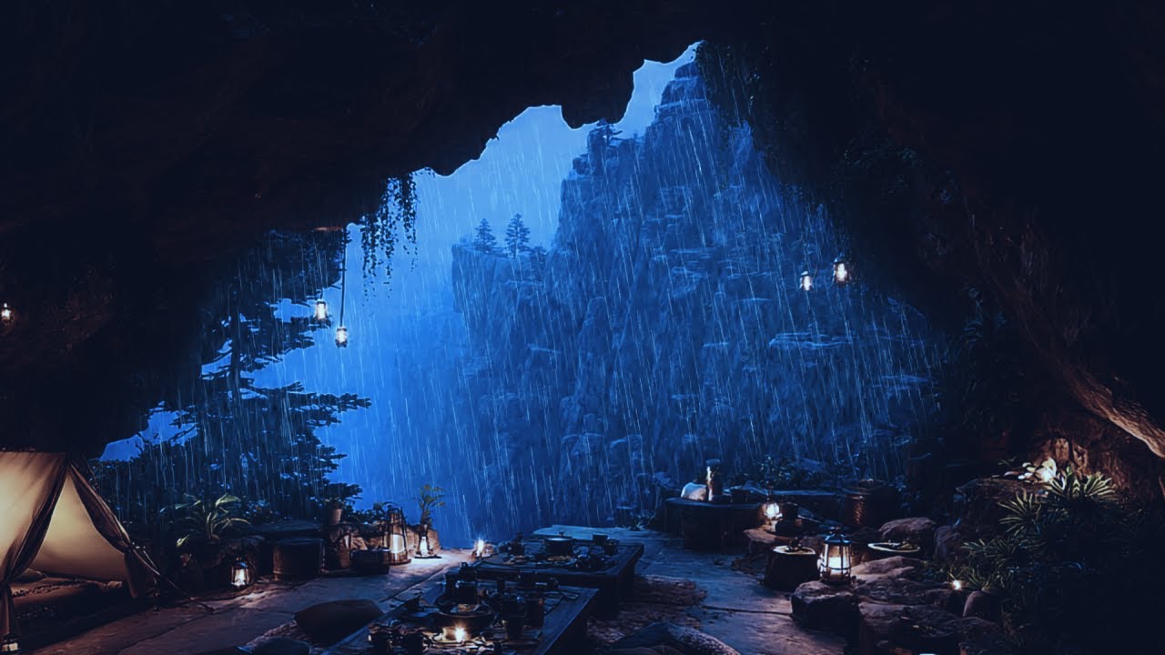 Heavy Rain Noise at Night | Calm Your Thoughts and Drift Away