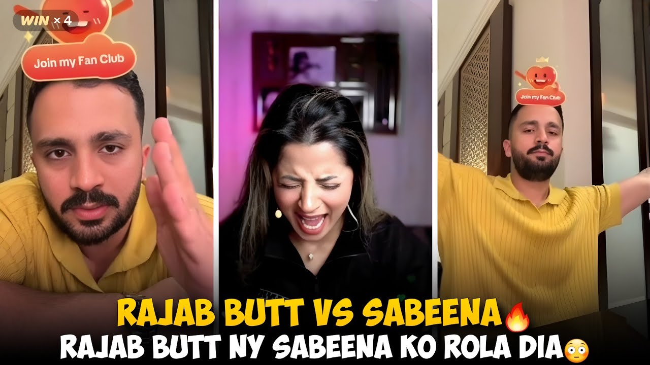 Rajab Butt Ny Sabeena Ko Rola Dia | Rajab Butt Vs Sabeena | Rajab Butt Tiktok Live | Rajab Family