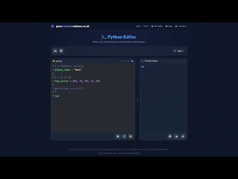 Python 1D Arrays & Zero-Indexing | OCR GCSE Computer Science (J277)
