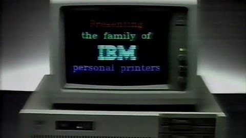 IBM Personal Printers Commercial 1986