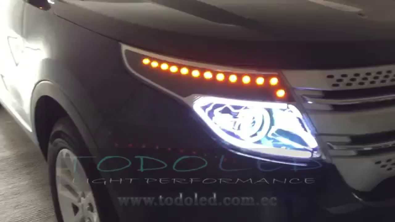 HEADLIGHTS FORD EXPLORER 2015 - YouTube