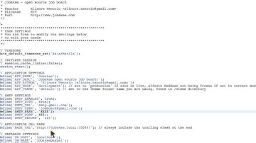 Step 10) Edit config.php