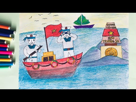 Video Vẽ tranh đề tài chú bộ đội đơn giản | Vẽ tranh chú bộ... - youtube