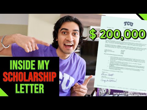 Reading My Scholarship And Financial Aid Package from Texas Christian University