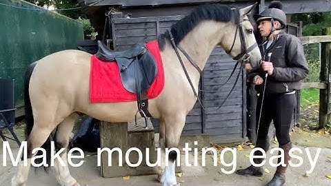 Teach your horse to line up and stand still at the mounting block