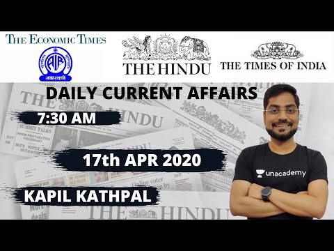 The Hindu Analysis- Daily Current Affairs (17th April 2020) by Kapil Kathpal