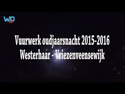 Vuurwerk oudjaarsnacht 2015-2016 Westerhaar Vriezenveensewijk