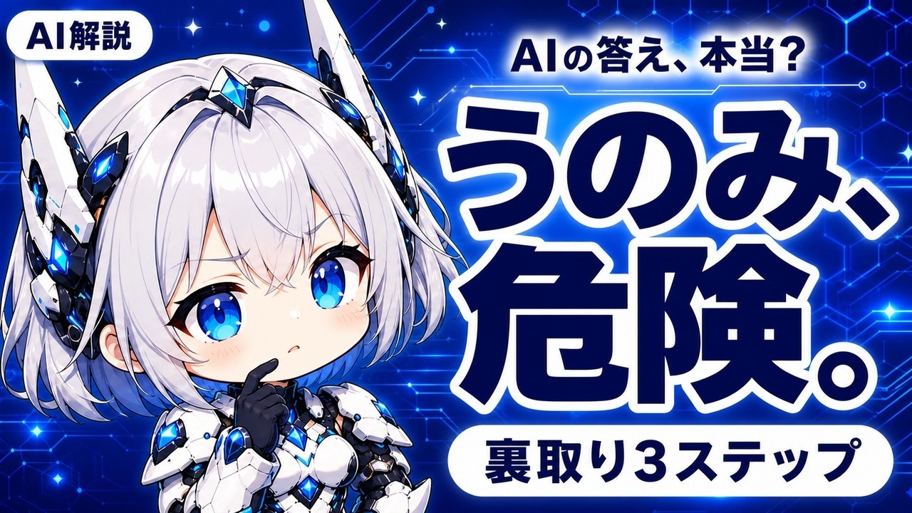 動画「AIの答え、うのみは危険」のサムネイル