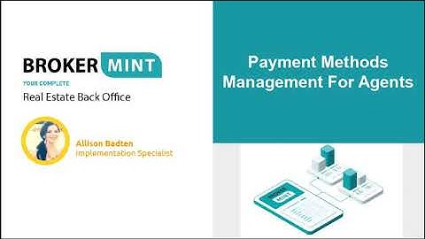 Payment methods management for agents