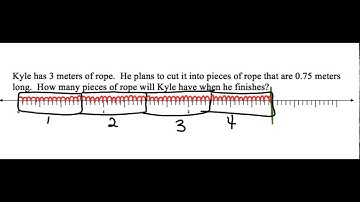 dividing whole number by decimal using a number line