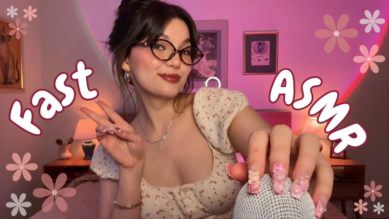 30+ Mins of Fast and Aggressive ASMR (Unpredictable Mouth Sounds, Mic Triggers, Trigger Assortment)