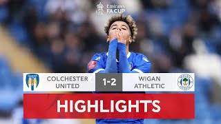 Lang Double Fires Wigan Through | Colchester United 1-2 Wigan Athletic | Emirates FA Cup 2021-22