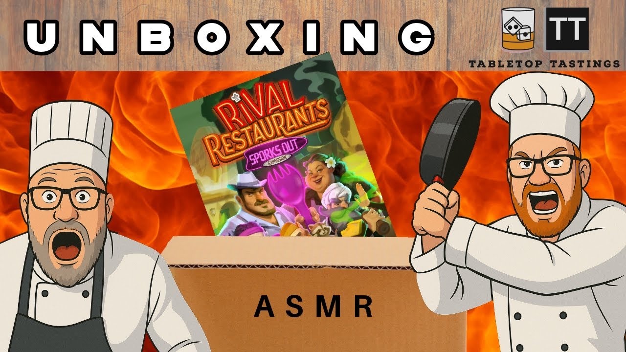 Rival Restaurants Sporks Out - Satisfying ASMR Board Game Unboxing