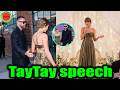 Taylor Swift gets emotional speech about Fiancé Travis Kelce at a friend's wedding in New York City