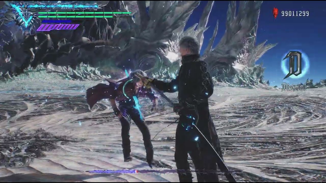 Devil May Cry 5 Vergil Beating Dante 1
