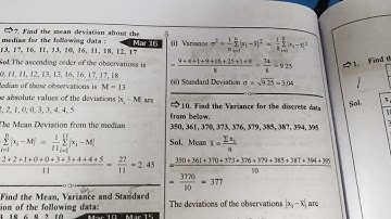 Measure of Dispersion 2 marks important questions Maths 2A #ipe #maths2a #intermediate