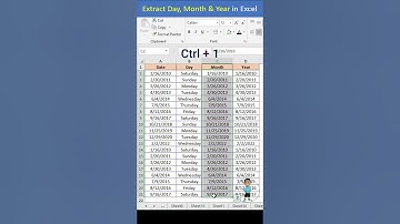 Excel Interview Question Day Month Year in Excel #excel #exceltips #exceltutorial #msexcel #shorts