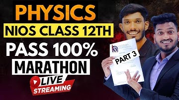 Nios Class 12th Physics (312) Very Very Important Questions with Solutions | Maha Marathon