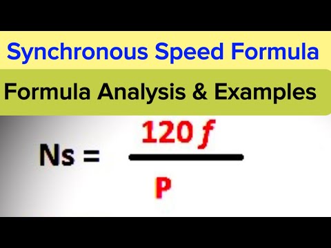 Synchronous Speed formula analysis & solve problems as well,# ...