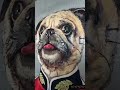 20x20 inch acrylic on canvas dog portrait art dog painting artist dogshorts shorts artwork