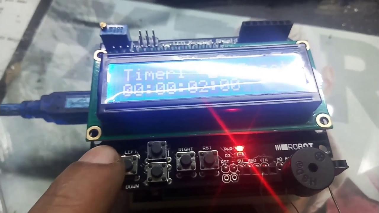 Time Clock Stopwatch Alerm Lcd Keypad Shield With Arduino Rtc - YouTube