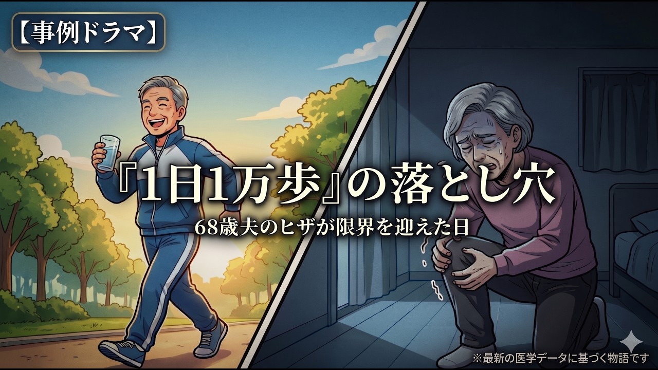 【要注意】9割が信じている「1日1万歩」の大嘘｜歩くほど膝の軟骨が消えていく理由