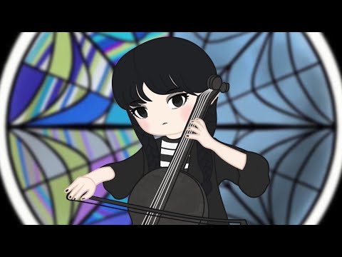 (ANIMATION) Wednesday Addams Plays Cello | Paint it Black
