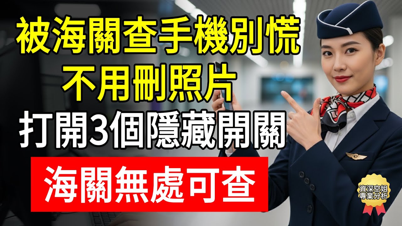 2026海關嚴查手機！光刪照片沒用！空姐琳姐教你打開3個“隱藏開關”，微信/LINE記錄一鍵隱身，海關查無可查！#海關查手機 #微信聊天記錄 #遣返案例 #空姐揭秘 #幸福百分百 #琳姐 #手機隱私