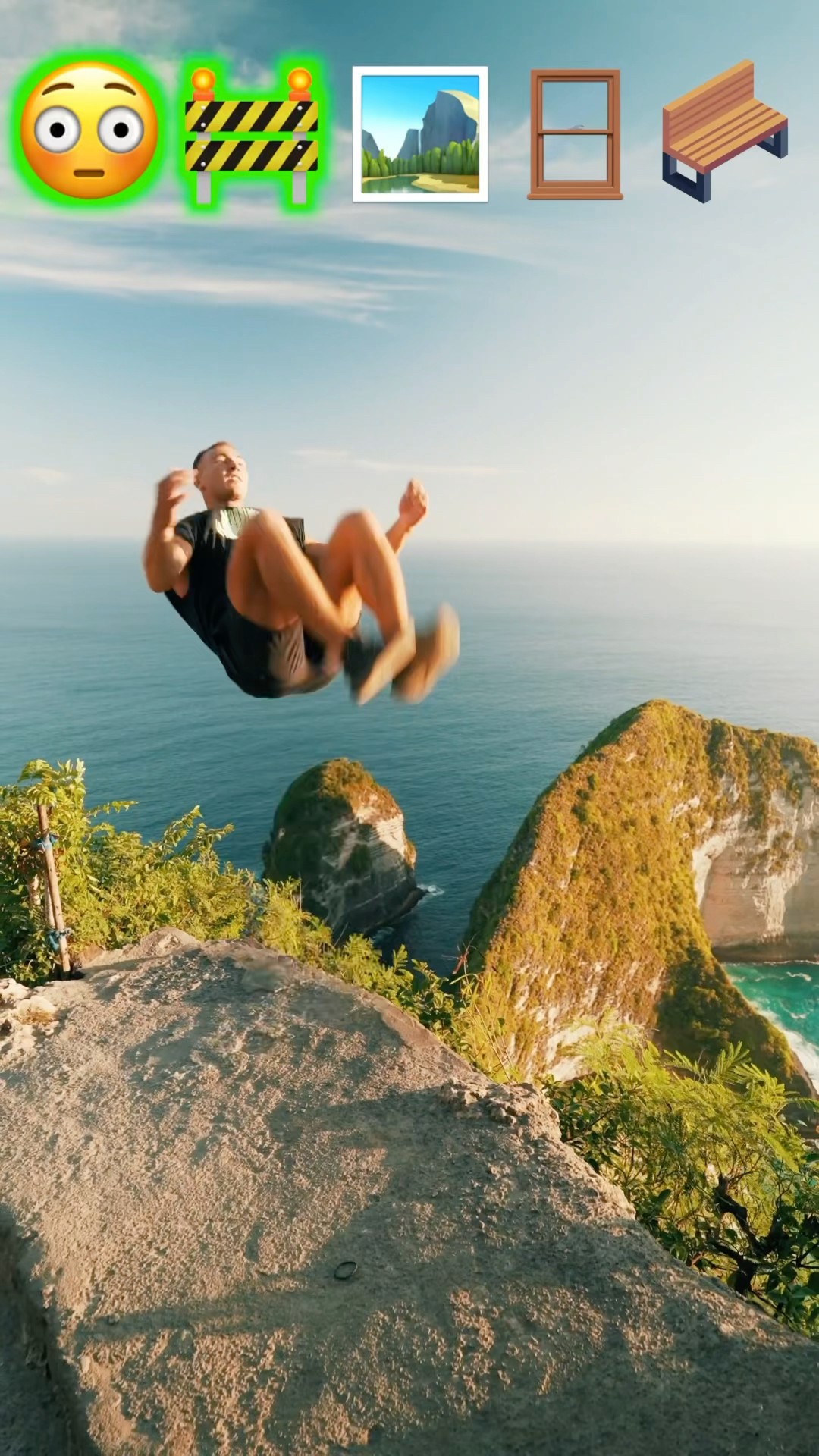 Stunts with Emojis pt.78??#kiryakolesnikov #prank #funny #comedy #stunt #parkour #flip